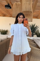 Sheila – Women’s White Set with Decorative Trims ‘Preseline’**